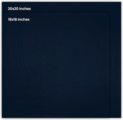 Utopia Kitchen Navy Blue Cloth Napkins [12 Pack, 18x18 Inch] Absorbent Cotton Blend Washable and Reusable for Dinner, Restaurant, Lunch, Wedding and Hotel