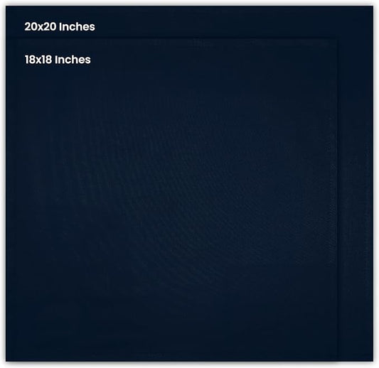 Utopia Kitchen Navy Blue Cloth Napkins [12 Pack, 18x18 Inch] Absorbent Cotton Blend Washable and Reusable for Dinner, Restaurant, Lunch, Wedding and Hotel