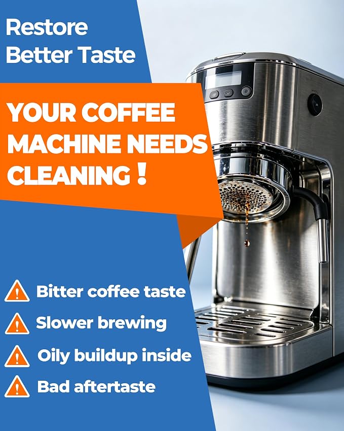 32 Tabs Replacement Espresso Cleaning Tablets for Breville Machines BEC250, Compatible with Breville Barista Express, Gaggia, DeLonghi, Jura & Philips | Removes Coffee Oils, Residue & Buildup