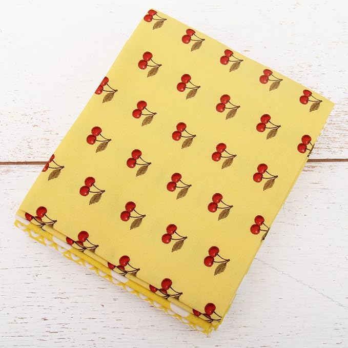 Threadart Exclusive 5 Fat Quarter Bundles - Yellow Confetti Brights Collection 100% Cotton Fabric - Premium 100% Cotton Quilting Fabric - No Duplicates - Full Size Fat Quarters 18"x21" - Yellow