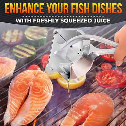 Hand Juicer Squeezer - Gets Every Last Drop Fast - Manual Juicer Hand Press for Lemon, Orange, Lime, Grapefruit and Pomegranate | 20 oz Aluminum Bowl, Pour Spout, Lemon Squeezer with Ergonomic Handle
