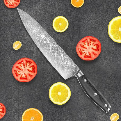 Chef Knife,Super Sharp Professional Kitchen Knife,Ultimate 8 Inch Chef's Knife with Ergonomic Handle, Gift Box for Family & Restaurant (silver)