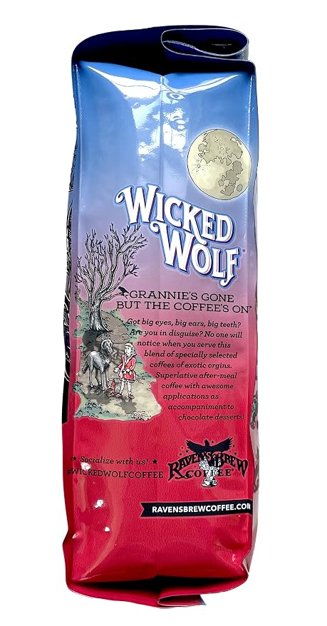 Raven’s Brew Coffee Bold Organic Coffee Dark Roast Whole Bean - Wicked Wolf 2-pack of 12oz