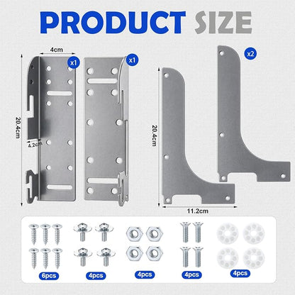 Cabinet Door Mount Kit Heavy Duty Metal Frame Set for Kitchen Base Cabinet Organizers, Waste Trash Containers, Pullout Storage Shelves and Drawers