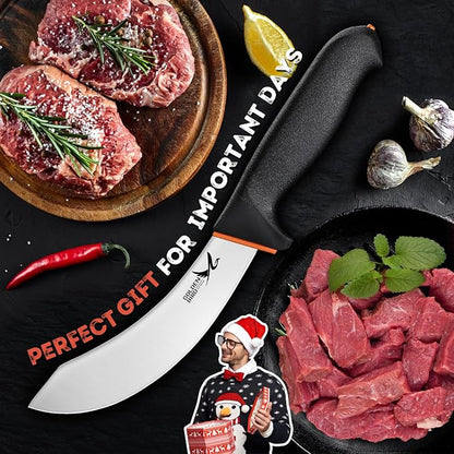 Golden Bird Professional Skinning Knife - 6 Inch Stainless Steel Meat Butcher, Multifunction Kitchen Knife, Meat Cutting Knives for Slaughter House