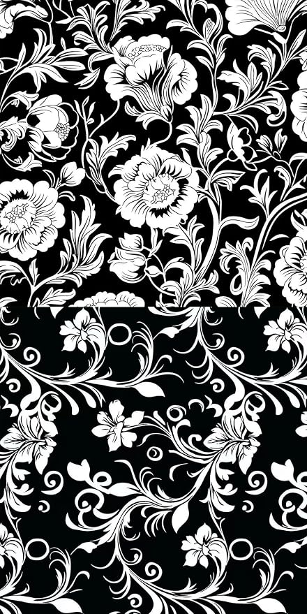 HANPATQUI 200PCS 4 x 4 inch 100% Cotton Fat Quarters Fabric for Sewing and Quilting Bundles Precut Fabric Square for DIY Craft Patchwork-Black and White