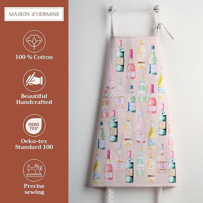 Maison d' Hermine 100% Cotton Apron for women with Pocket Kitchen Chef Apron for Men Cooking Spring Summer