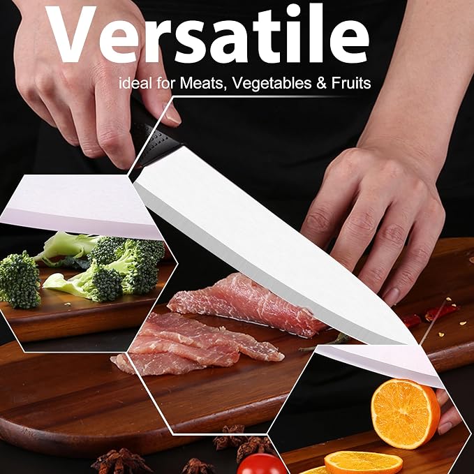 Ceramic Knife - 7 inch Chef's Knife - Light, Precise, Sharp Ceramic Kitchen Knife with Sheath Cover