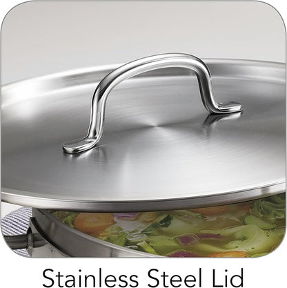 Tramontina Pro-Line Stainless Steel 9-Quart Dutch Oven Pot with Lid, NSF-Certified