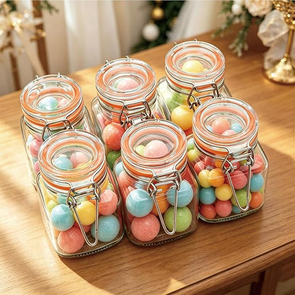 Flrolove 4oz Small Spice Jars with Lids, 15 Pack Airtight Glass Jars, Small Spice Containers Includes Labels & Rubber Gaskets for Kitchen, Jam, Herbs, Crafts, Wedding
