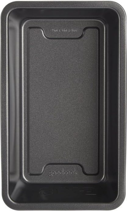 GoodCook PRO Loaf Pan Nonstick Carbon Steel Bakeware with Easy-Clean Non-Stick Coating, Oven & Dishwasher Safe Pan for Breads Pound Cakes Banana Breads & More, 9 x 5-Inch, Gray