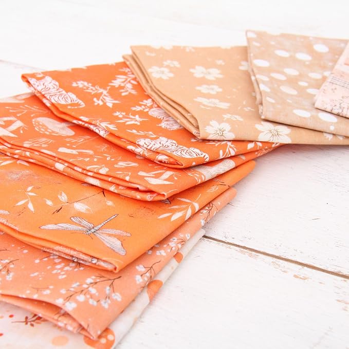 Threadart Exclusive 15 Fat Quarter Bundles - Coastal Sunset Vintage Prints 100% Cotton Fabric - Premium 100% Cotton Quilting Fabric - No Duplicates - Full Size Fat Quarters 18"x21" - Coastal Sunset