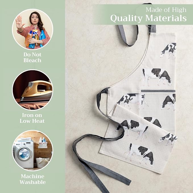 Maison d' Hermine 100% Cotton Apron for women with Pocket Kitchen Chef Apron for Men Cooking Spring Summer