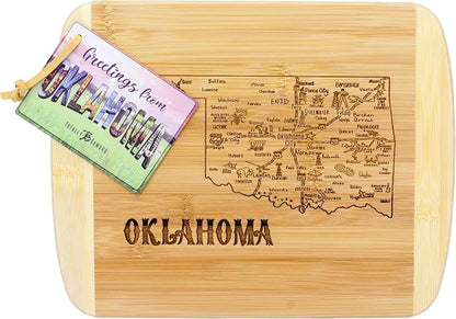 Totally Bamboo A Slice of Life Oklahoma State Serving and Cutting Board, 11" x 8.75"