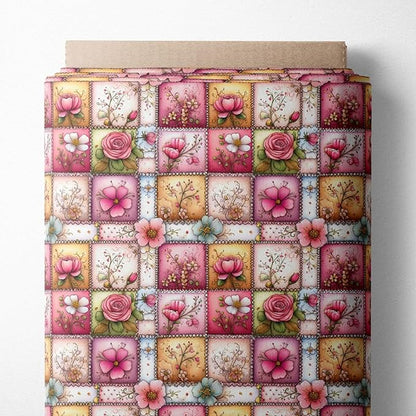 100% Cotton Fabric by the Yard – Turkish Quality Quilting & Sewing Fabric, 1 Yard x 1.69 Yards Wide, Patchwork Cotton for Crafts