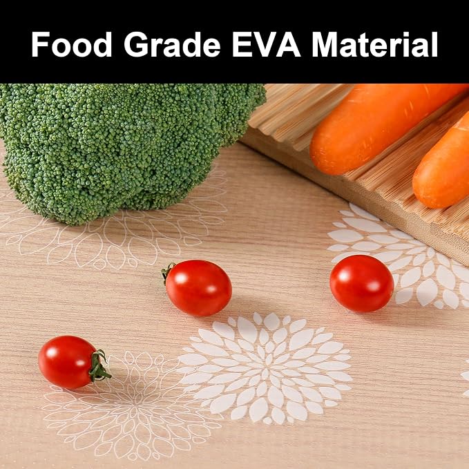 Cooyes Shelf and Drawer Liners for Kitchen Cabinets, Non Adhesive Cabinet Liner, EVA Waterproof Durable Non-Slip Drawer Mats for Shelves, Refrigerator, Storage, Desks（17.5" W x 198" L）