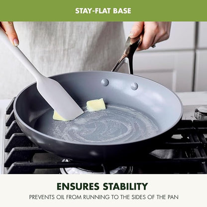 GreenPan Valencia Pro Ceramic Nonstick 22 Piece Cookware Set, Hard Anodized PFAS-Free Pots & Pans, Induction Ready, Compatible on All Cooktops, Dishwasher Safe, Oven Safe to 600F, Gray