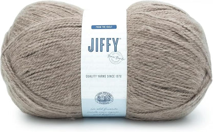 Lion Brand Yarn Jiffy Bonus Bundle, Acrylic Yarn for Crochet, Slate, 1 Pack