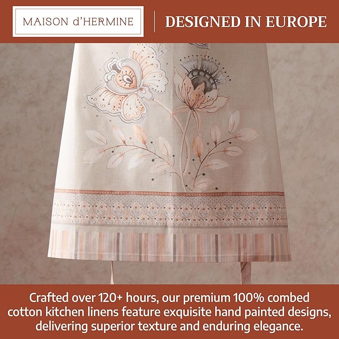 Maison d' Hermine 100% Cotton Apron for women with Pocket Kitchen Chef Apron for Men Cooking Spring Summer