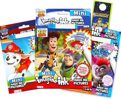 Disney Pixar Imagine Ink Coloring Book Set - Bundle with 3 Magic Ink Books for Kids, Toddlers Featuring Toy Story, Paw Patrol, Trolls with Mess Free Pens (Toy Story Coloring Book)