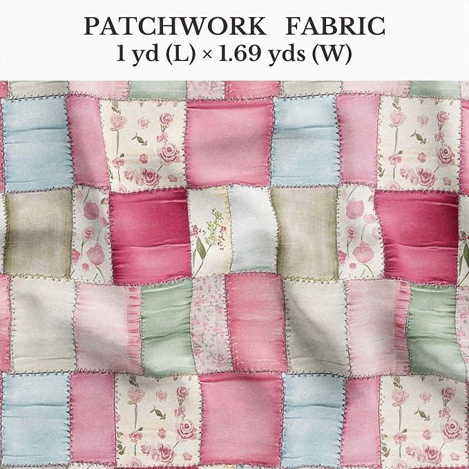 100% Cotton Fabric by the Yard – Turkish Quality Quilting & Sewing Fabric, 1 Yard x 1.69 Yards Wide, Patchwork Cotton for Crafts