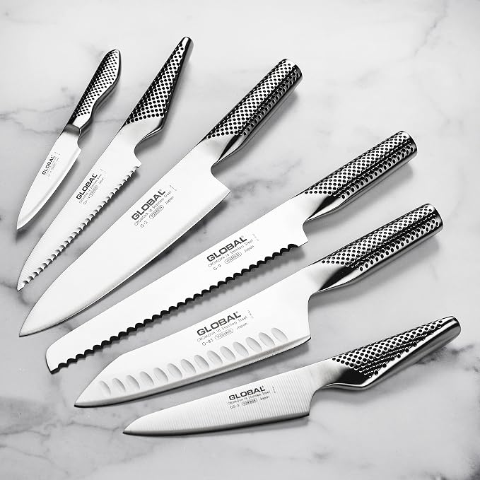 Global 8 Piece Knife Set with Bamboo Block