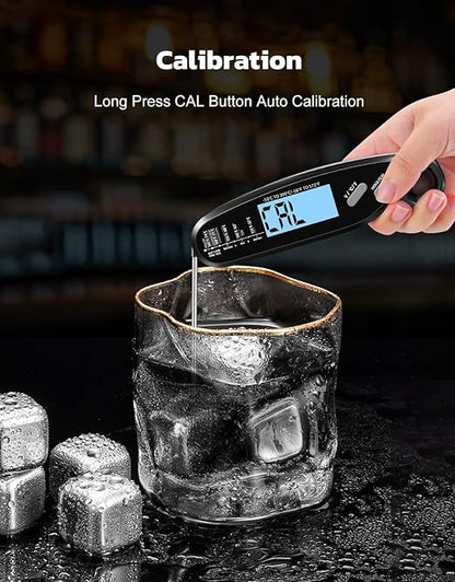 Instant Read Meat Thermometer Digital with Dual Probe, Food Thermometer for Cooking & Grilling, Large Backlit & Calibration, Grill Thermometer for Outside/Kitchen/Oven/Smoker/BBQ/Baking, Black