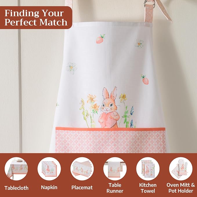 Maison d' Hermine 100% Cotton Apron for women with Pocket Kitchen Chef Apron for Men Cooking Spring Summer