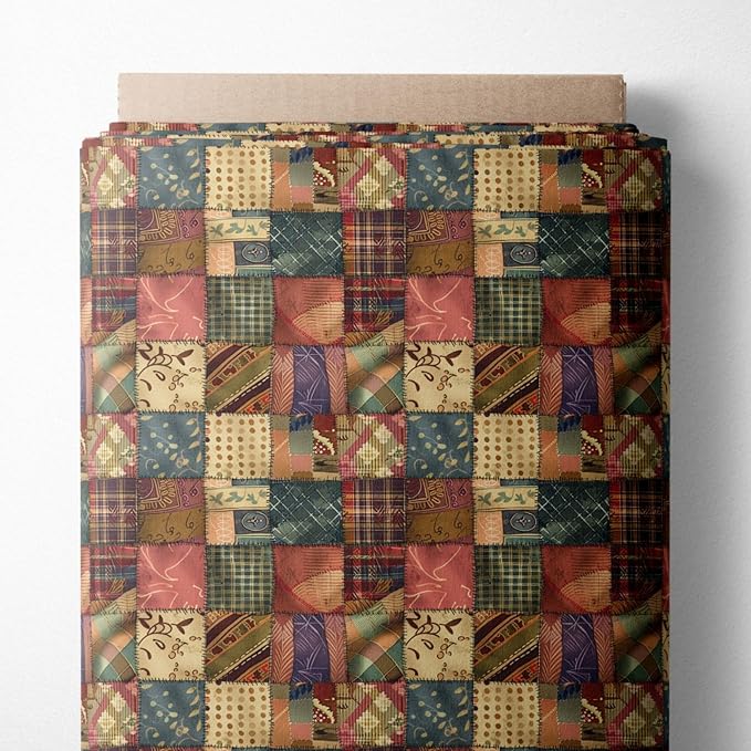 100% Cotton Fabric by the Yard – Turkish Quality Quilting & Sewing Fabric, 1 Yard x 1.69 Yards Wide, Patchwork Cotton for Crafts