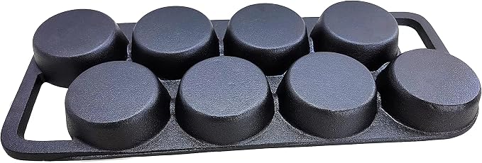 HAWOK Cast Iron Cake pan with 8 Molds…