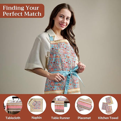 Maison d' Hermine 100% Cotton Apron for women with Pocket Kitchen Chef Apron for Men Cooking Spring Summer