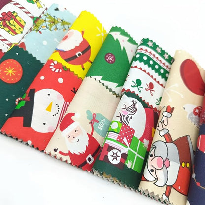 40Pcs Cotton Christmas Jelly Roll Fabric Strips - 2.5×19.6 Inch Pre-Cut Quilting Bundles for Sewing, Patchwork | DIY Cushions, Table Runners, Christmas Home Decor