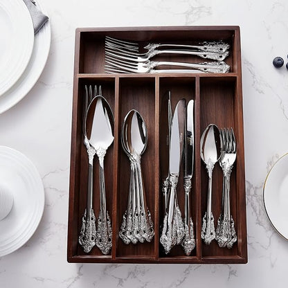 KEAWELL 2-Piece Gorgeous Large Serving Spoon, 18/10 Stainless Steel, Fine Large Serving Spoon, Sturdy Tablespoon, Dishwasher Safe, 9.4" (Silver)