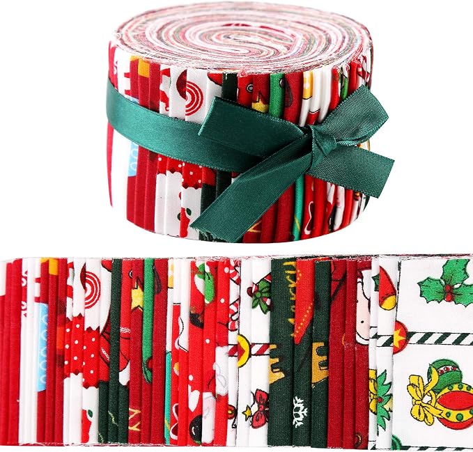Jelly Roll Fabric, Pre-Cut Jelly Roll Fabric Strips for Quilting, Jelly Rolls for Sewing, Quilting Clearance, Fabrics Jelly Rolls with Different Patterns