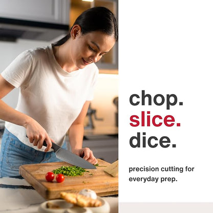 Zyliss Comfort Knife - Japanese Stainless Steel Blade - Non-Slip Contoured Handle for All Hand Sizes - Kitchen Tools with Safety Kitchen Blade Guards - Dishwasher Safe - 5.9" Chef's Knife