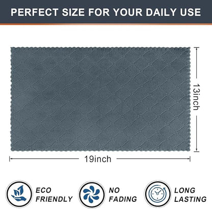 Homaxy 16 Pack Kitchen Cloths Dish Towels (13" x 19", Dark Grey), Super Soft and Absorbent Coral Velvet Dishcloths, Fast Drying No Lint Microfiber Cleaning Cloth