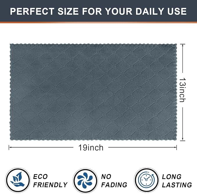Homaxy 16 Pack Kitchen Towels-13" x 19", Super Soft Coral Velvet Dish Cloths, Absorbent and Fast Drying Dish Rags