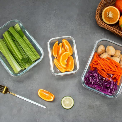 FAWLES 12 Pack Glass Storage Containers with Lids, Leak-Proof Meal Prep Containers, Dishwasher/Microwave/Oven/Freezer Safe Glass Food Storage Containers for Leftovers, to Go