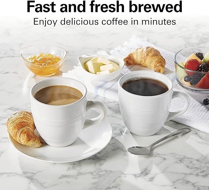 Hamilton Beach The Scoop Single Serve Coffee Maker & Fast Grounds Brewer for 8-14oz. Cups, Brews in Minutes, Black (47620), Next Gen