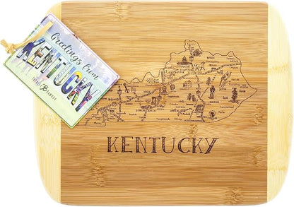 Totally Bamboo A Slice of Life Kentucky State Serving and Cutting Board, 11" x 8.75"