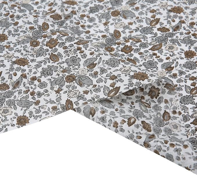 7 pcs 20" x 20" Cotton Fabric DIY Making Supplies Quilting Patchwork Fabric Fat Quarter Bundles DIY for Quilting Cotton Patchwork Cushions (Grey, 20" x 20")