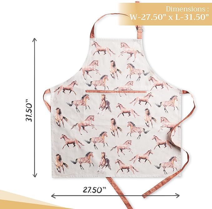 Maison d' Hermine 100% Cotton Apron for women with Pocket Kitchen Chef Apron for Men Cooking Spring Summer