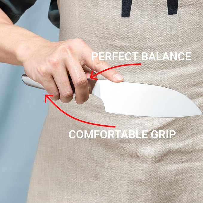 HAST 6.3-inch Santoku Knife, Ultra-Sharp, Premium Japanese Carbon Steel, Lightweight, Ergonomic & Award-Winning Design