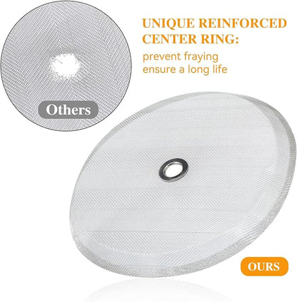 8 Pieces French Press Replacement Parts Stainless Steel Set, 6 Pieces 3.6in Universal French Press Screen, Containing Spiral Disk and Cross Disk for 34oz/3.6 Inch Wide French Press Coffee Press