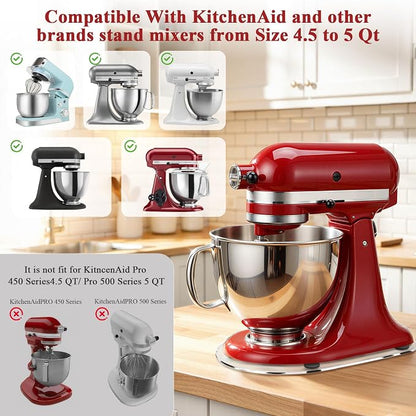 Mixer Slider Mat Compatible with KitchenAid 4.5-5Qt Tilt Head Stand Mixer, Thickened Acrylic Mixer Slider Tray for Kitchenaid Artisan, Kitchen Countertop Moving Tray attachments, Mixers Accessories