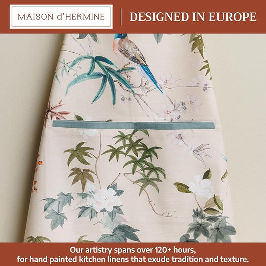 Maison d' Hermine 100% Cotton Apron for women with Pocket Kitchen Chef Apron for Men Cooking Spring Summer