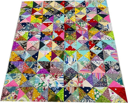 HANPATQUI 50PCS 5 x 5 inch Floral 100% Cotton Fat Quarters Fabric for Sewing and Quilting Bundles Precut Fabric Square for DIY Craft Patchwork