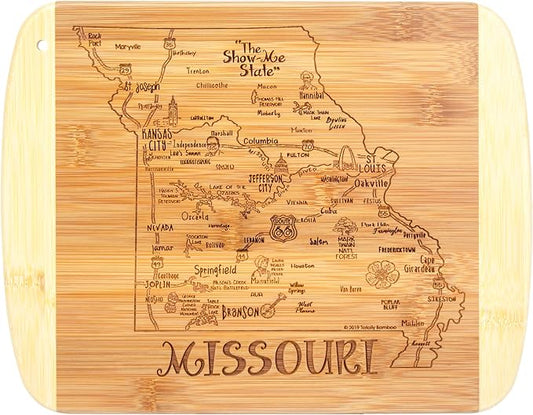 Totally Bamboo A Slice of Life Missouri State Serving and Cutting Board, 11" x 8.75"