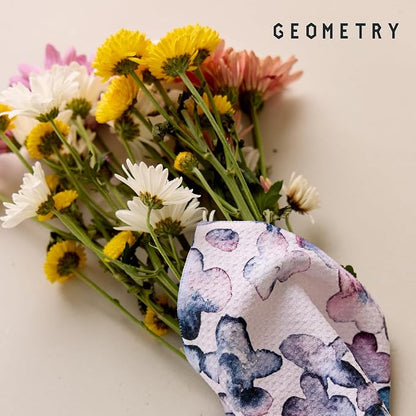 GEOMETRY Kitchen Dish Cloths - Quick Dry Dishcloths for Kitchen - Premium Dish Rags with Geoweave - 3-Pieces Tiny Petals