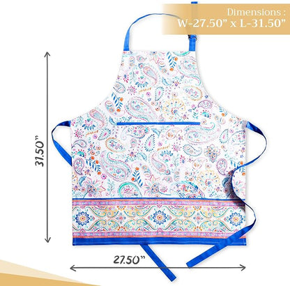 Maison d' Hermine 100% Cotton Apron for women with Pocket Kitchen Chef Apron for Men Cooking Spring Summer